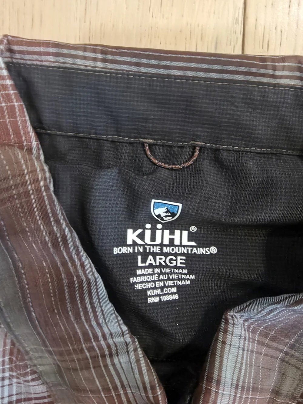 Men's Kuhl Plaid Button-Up Shirt - Brown/Black
